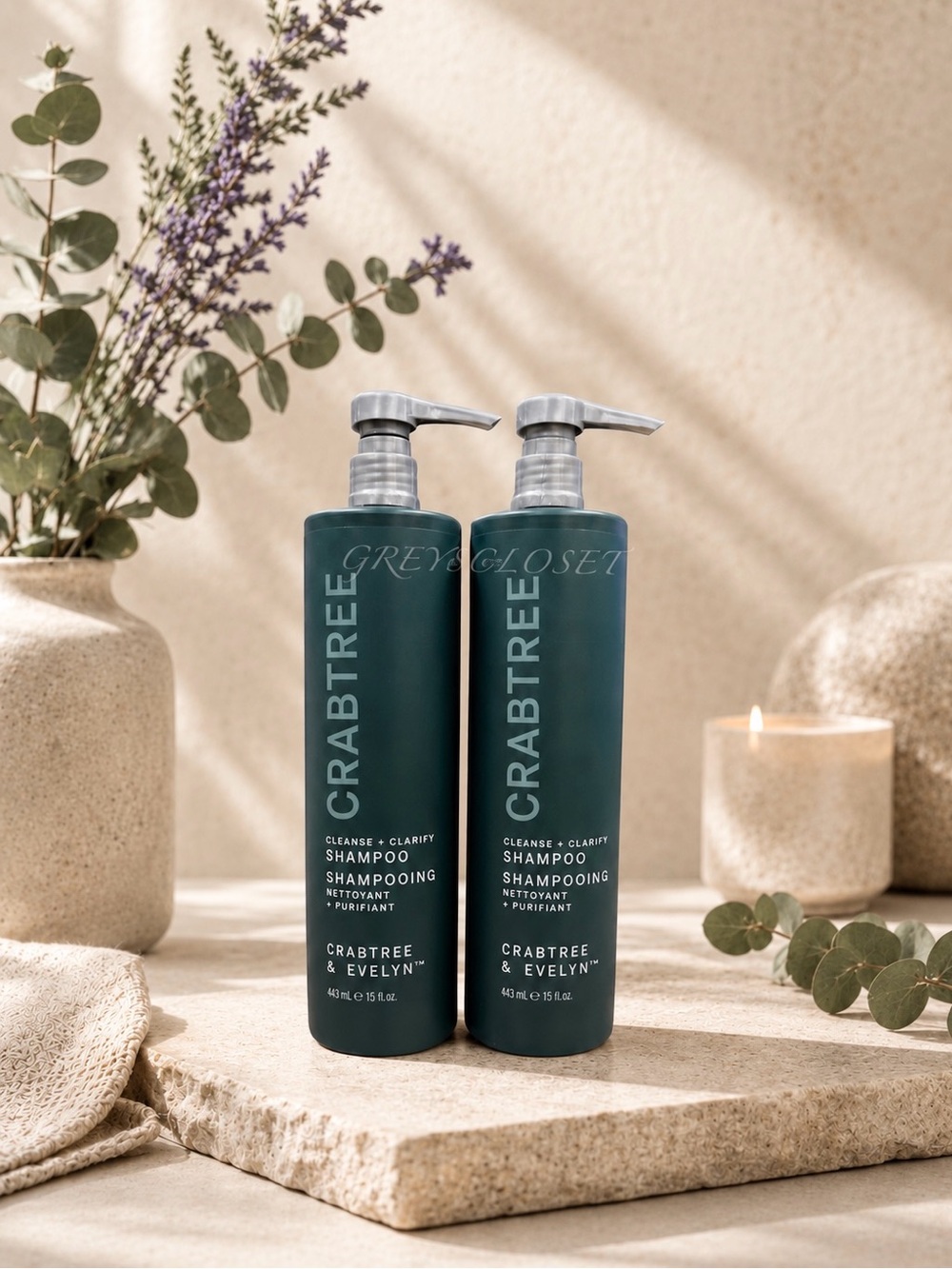 CRABTREE & EVELYN CLEANSE + CLARIFY SHAMPOO 15 oz | Set of 2